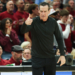 Cleveland Cavaliers head coach Kenny Atkinson reacts in the second quarter against the New York Knicks during game 3 of the eastern conference finals against the Knicks at Rocket Arena in Cleveland on May 23, 2026.