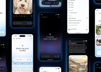 Screenshots of Google’s Gemini app with the Neural Expressive design language.