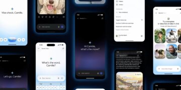 Screenshots of Google’s Gemini app with the Neural Expressive design language.