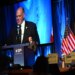 Border Czar Tom Homan delivers the keynote speech at the opening of the Border Security Expo in Phoenix, Arizona on Tuesday, May 5, 2026.
