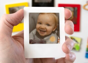 These digital Polaroids are a clever way to cover a fridge in memories