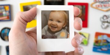 These digital Polaroids are a clever way to cover a fridge in memories