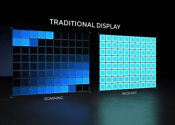 How ELMB works compared to a traditional screen, according to Asus’ promotional video.