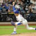 New York Mets pitcher Tobias Myers throws a pitch in the fifth inning.