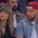 Taylor Swift and Travis Kelce are pictured at Game 3 on May 23.