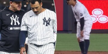 Trent Grisham exits game with left knee issue in latest Yankees injury concern