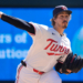 Minnesota Twins pitcher Joe Ryan mid-throw.