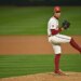 USC pitcher Mason Edwards on the mound.