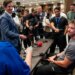 James Magnussen had some choice words for press at a media scrum before the Enhanced Games.