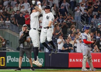Ben Rice hit a two-run homer to put the Yankees ahead on May 19, 2026.