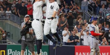 Ben Rice hit a two-run homer to put the Yankees ahead on May 19, 2026.