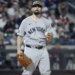 Carlos Rodón wears a frustrated expression during the fourth inning of the Yankees' 6-3 loss to the Mets in Game 2 of the Subway Series on May 16, 2026 at Citi Field.