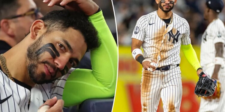 Yankees' Jose Caballero makes costly error in first game off injury list as Anthony Volpe sat