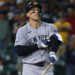 Aaron Judge reacts after being one of three Yankees to draw a bases loaded walk during the ninth inning of their 6-4 loss to the A's on May 30, 2026 in West Sacramento, Calif.