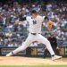 New York Yankees pitcher Will Warren (29) pitches in the second inning.