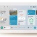 An Amazon Echo Hub displaying the redesigned home screen