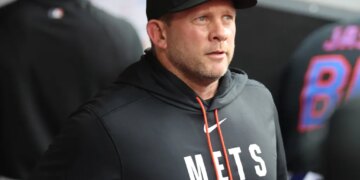 Mets interim manager Andy Green watches the action during the Mets' 2-1 loss to the Phillies on June 26, 2026 at Citi Field.