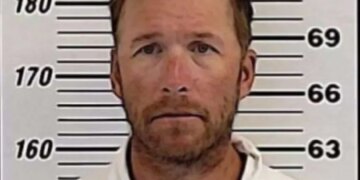 Bode Miller's mugshot from June 6, 2026, following an arrest incident in Idaho.