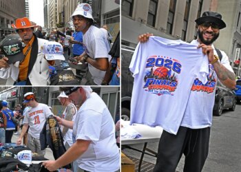 Bootleg Knicks merch selling like hotcakes at NYC ticker-tape parade