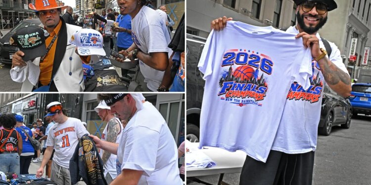 Bootleg Knicks merch selling like hotcakes at NYC ticker-tape parade