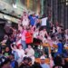 Fans reacting after the New York Knicks beat the San Antonio Spurs in game 5 of the 2026 NBA Finals as seen in New York, NY on June 13, 2026.