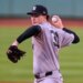 New York Yankees' Cam Schlittler delivers a pitch during a baseball game.