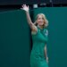 Former Wimbledon singles champion Chris Evert waves as she arrives for a 100 years of Centre Court celebration on day seven of the Wimbledon tennis championships in London, on July 3, 2022.