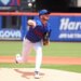 Christian Scott (45) pitches in the first inning when the New York Mets played the St. Louis Cardinals Thursday, June 11, 2026