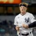 New York Yankees player Clint Frazier reacts after striking out to end the 5th inning.