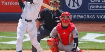 Cody Bellinger, seen here hitting a single in the fourth inning, smacked a go-ahead home run the eighth against the Red Sox on June 7, 2026.