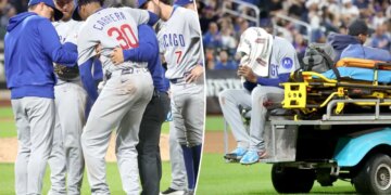 Cubs' Edward Cabrera carted off field in injury heartbreaker