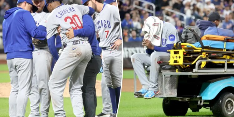 Cubs' Edward Cabrera carted off field in injury heartbreaker