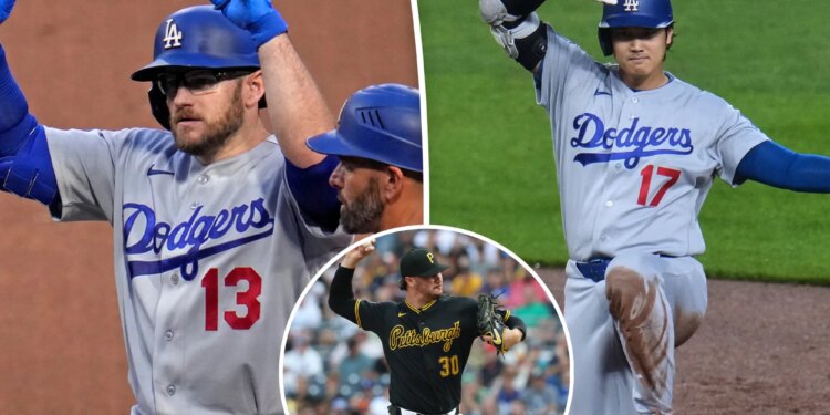 Dodgers overcome Paul Skenes, batter Pirates bullpen in rout