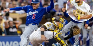 Dodgers rout Padres behind nine-run sixth inning, square series