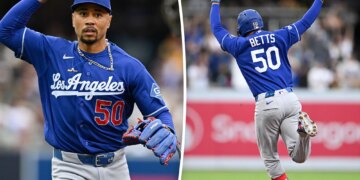 Dodgers star Mookie Betts' hot streak powers blowout win over Padres