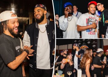 Exclusive photos: Knicks celebrate championship at private Manhattan club