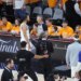A fan accused of verbally harassing Knicks guard Jalen Brunson on Wednesday has been banned from sitting courtside for the rest of the NBA Finals.
