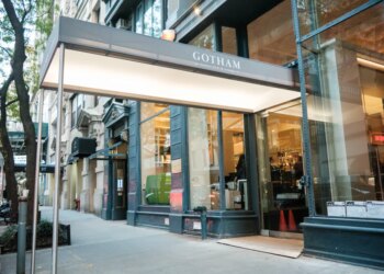 The exterior of the Gotham restaurant on 12th Street in Manhattan.
