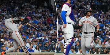 Giants walk tightrope to beat Cubs in extras, finish road trip .500