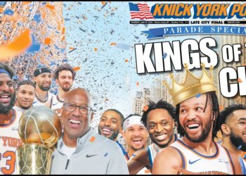 New York Post "Kings of the City" cover featuring the New York Knicks NBA champions.