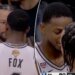Jalen Brunson gets nose-to-nose with Spurs veteran in heated Game 2 scene