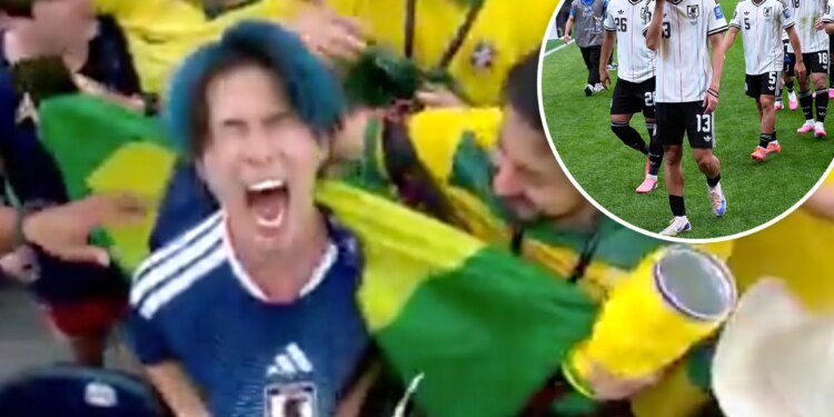 Japan fan was seen screaming in agony after 2-1 loss to Brazil