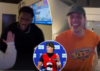 Jaxson Dart, Giants teammates celebrate huge Knicks moment with Pete Davidson