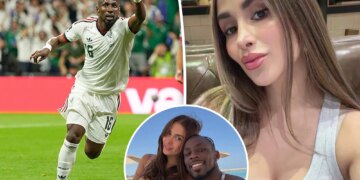 Julian Quinones’ wife Ana wears revealing gray shirt amid Mexico World Cup goal