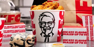 KFC launches new menu items and updated logo