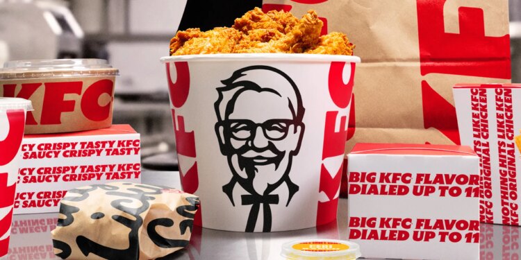 KFC launches new menu items and updated logo