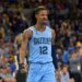 Ja Morant in his Memphis Grizzlies jersey.