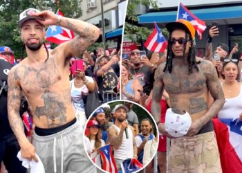 Knicks Jose Alvarado, Jordan Clarkson keep championship party going at NYC's Knickerbocker Puerto Rican Parade