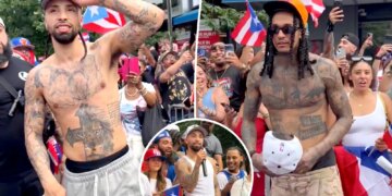 Knicks Jose Alvarado, Jordan Clarkson keep championship party going at NYC's Knickerbocker Puerto Rican Parade