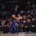 New York Knicks guard Josh Hart #3 shooting a 3-point shot in Game 2 of the NBA Eastern Conference Finals.